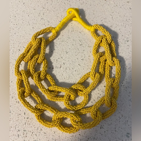 Yellow beaded choker - Picture 1 of 1